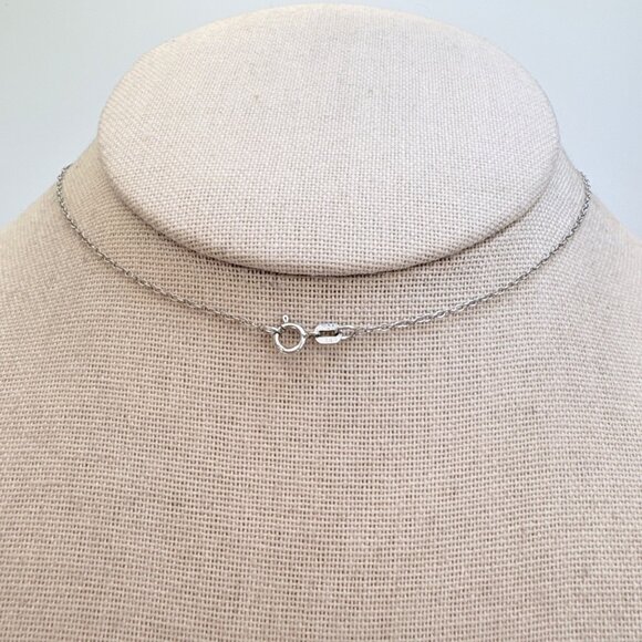 VTG Sterling Silver 925 Large Spike Pendant Necklace Spring Ring Size 18" Length - Picture 6 of 12